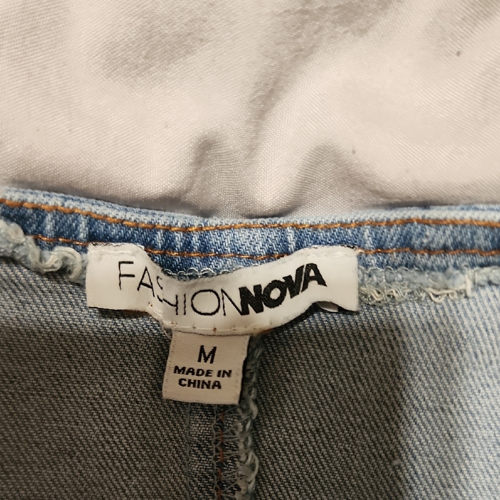 Fashion Nova Light Blue Denim Jumpsuit - Picture 2 of 3
